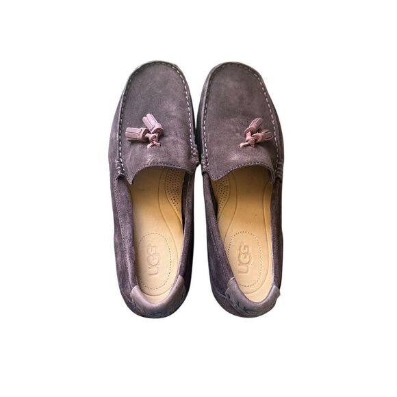 UGG men’s Chocolate Brown Leather Suede Slip-On Tassel Loafers Shoes Size 11 main image 6